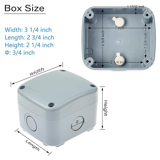 Nineleaf Junction Box, Electrical Box IP66 Water Resistant Dustproof ABS - Image 7