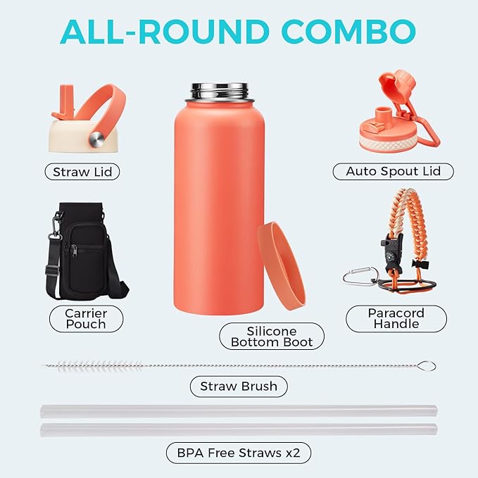 Insulated Water Bottle 32oz - Image 2