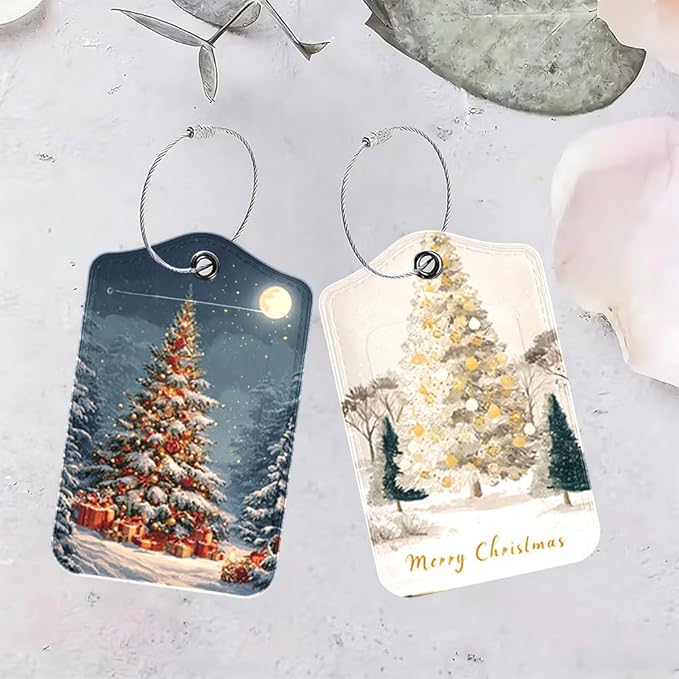 2 Pack Christmas Tree Luggage Tags - Image 4