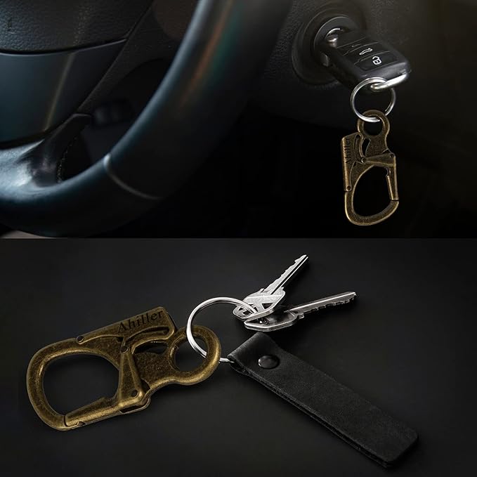 Ahiller Carabiner Clip, Double Anti-Misopening Locking Design, Key Ring Clip - Image 6