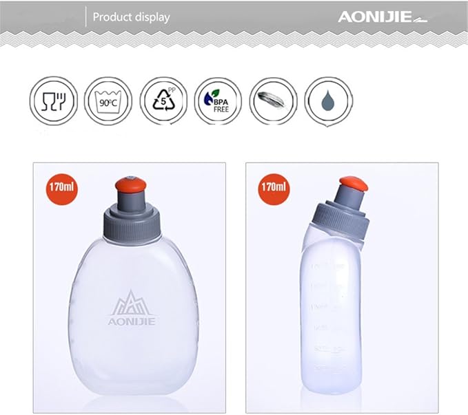 AONIJIE 250ML/350ML/500ML/600ML Portable TPU Soft Water Bottle Folding Soft - Image 5