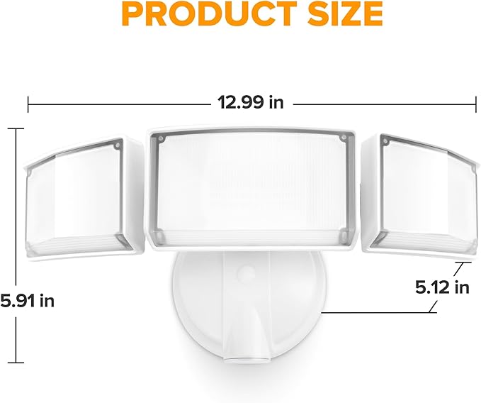 LUTEC 75W 8000 Lumen Floods Light Outdoor, Switch Controlled LED Security Lights - Image 8