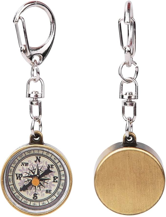 Mini Compass Keyring, Handheld Compass by MOUMOUTEN