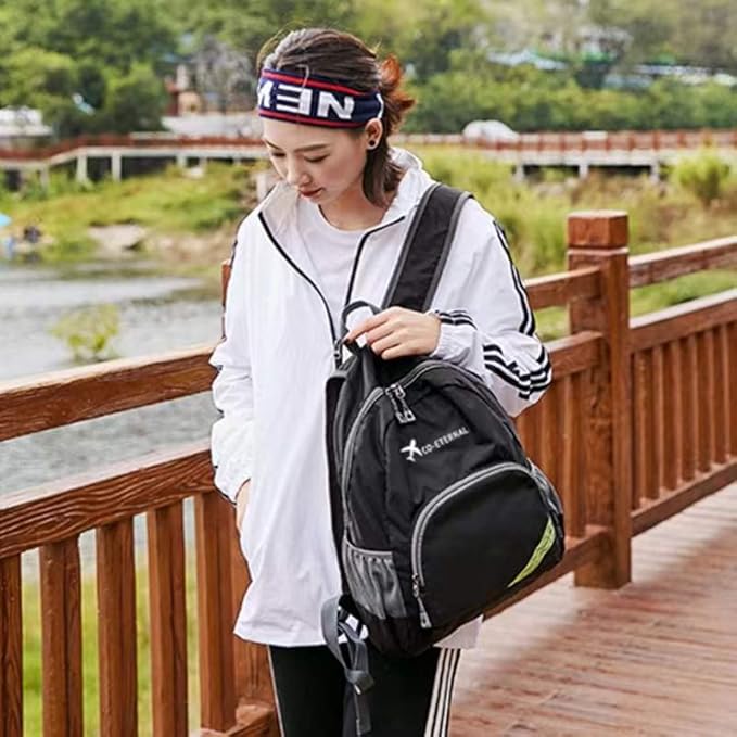 Geboldil Men's and women's waterproof backpack traveling backpack fuchsia - Image 5