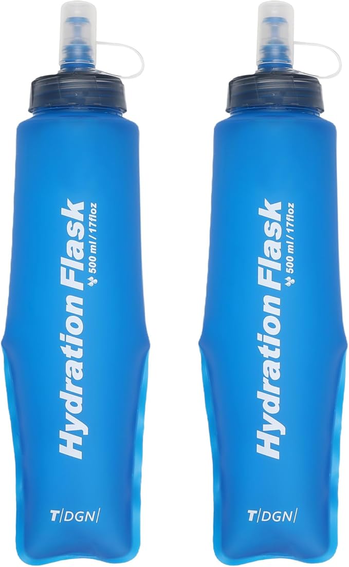 Azarxis TPU Soft Flask Collapsible Water Bottle Running Folding Gel Water by DesignedforOutdoorSports