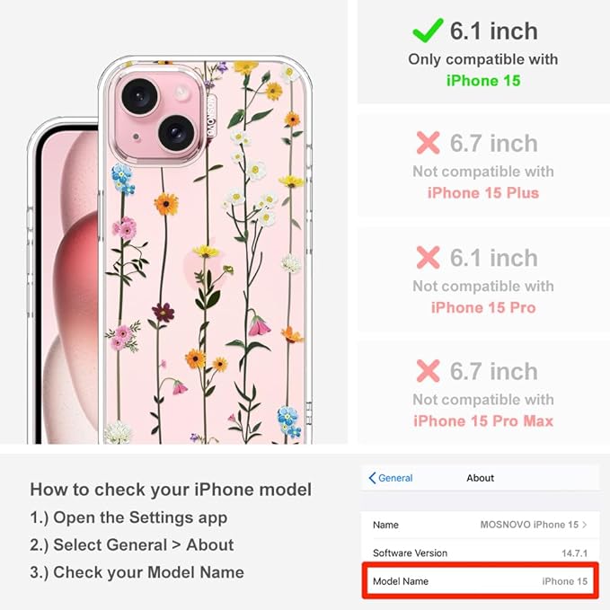 MOSNOVO Case for iPhone 15 - Image 2