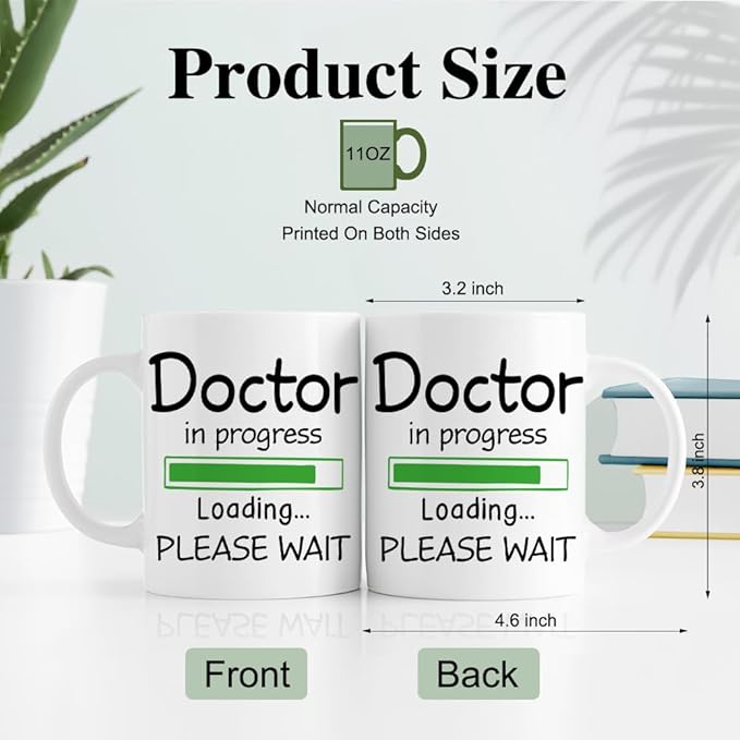 RZHV Doctor In Progress, Please Wait Coffee Mug, Funny Phd Student Mug - Image 2