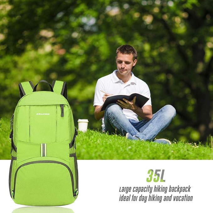 35L Lightweight Packable Backpack Waterproof Durable Hiking Travel Backpack - Image 6