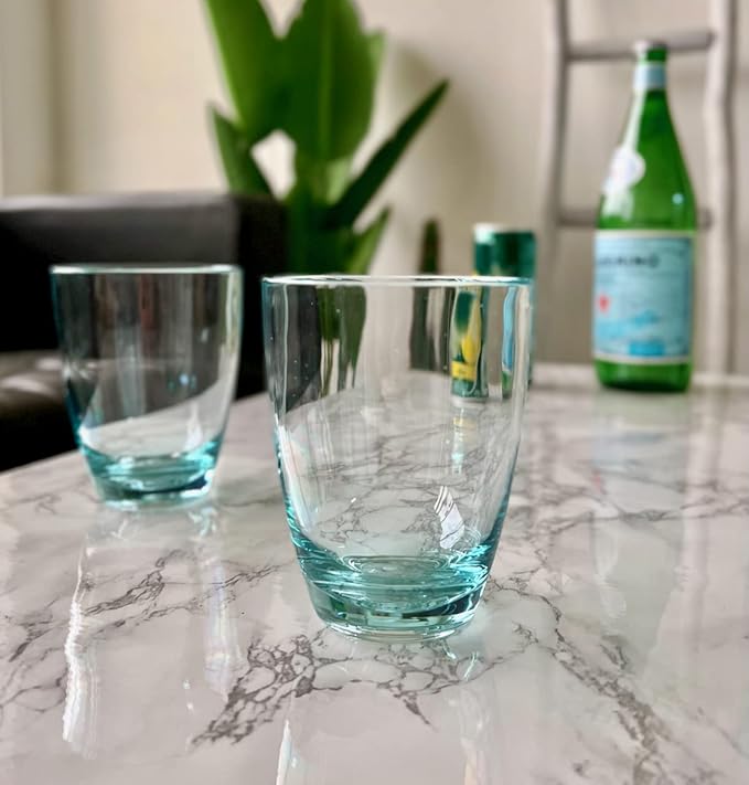 KLIFA- ETON- 15.2 ounce, Acrylic Drinking Glasses Set, BPA-Free Tumblers by KLIFAHome