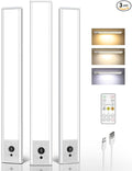 EZVALO 3-Pack Under Cabinet Lighting, 4000mAh Rechargeable Motion Sensor Light by EZVALO