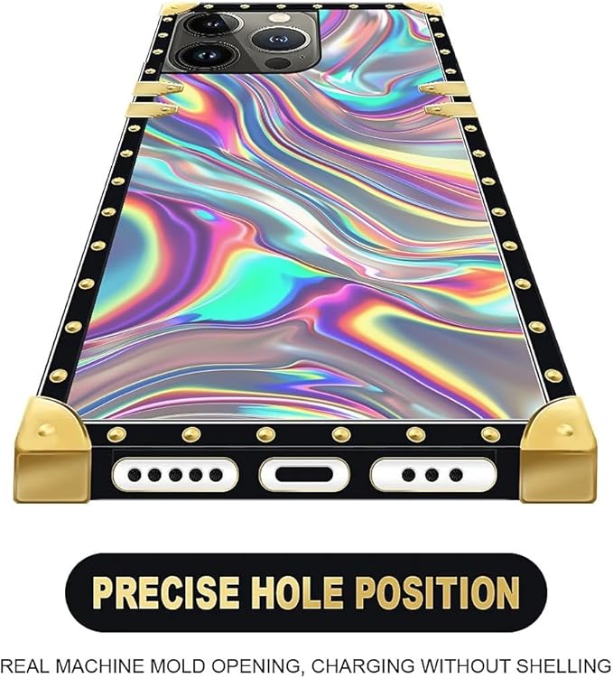 Compatible with iPhone 13 Pro Max Case, Holographic Abstract Iridescent - Image 5