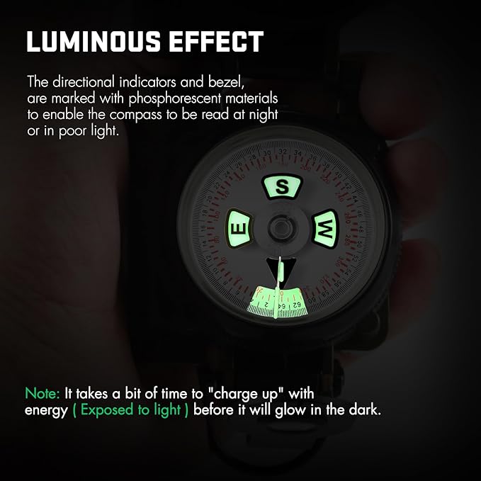 Eyeskey Multifunctional Military Sighting Navigation Compass Impact Resistant & - Image 2