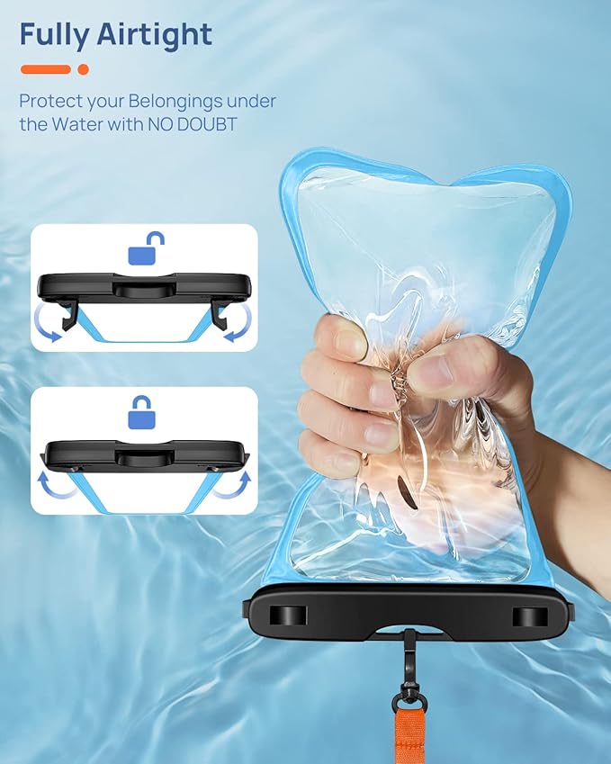 Lanhiem Large Waterproof Phone Pouch Universal IPX8 Waterproof Dry Bag - Image 4