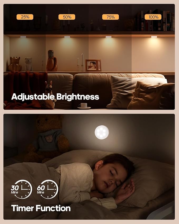 GOODEA.fun Puck Lights with Remote, 13 RGB Colors LED Under Cabinet Light - Image 4