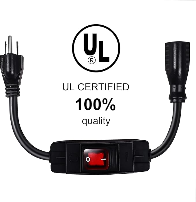 Outdoor Extension Cord with Switch On/Off Waterproof Switch 3 Prong Extension - Image 2