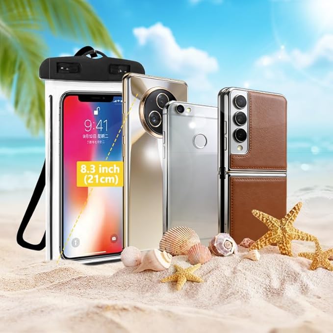 Waterproof Phone Pouch 2 Pack, IPX8 Universal Phone Dry Bag Case Floating - Image 2