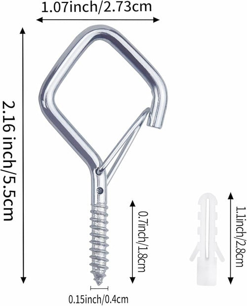 120 Pcs Silver Eye Hooks Screw Heavy Duty, Ceiling Hooks - Image 2