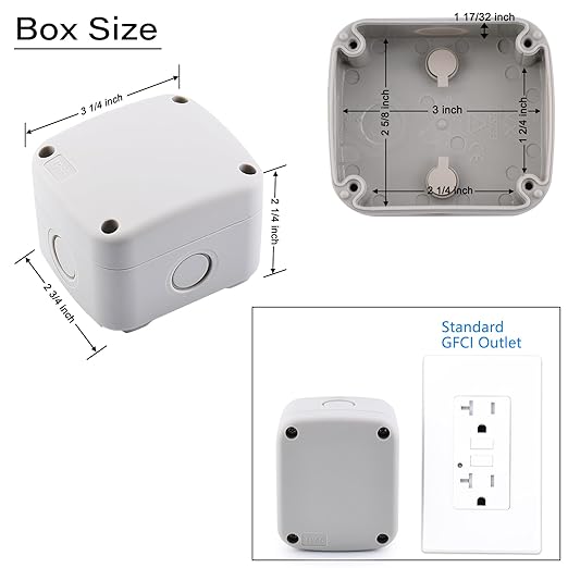 Nineleaf Waterproof Junction Box, IP66 Weatherproof Electrical Project Boxes - Image 7