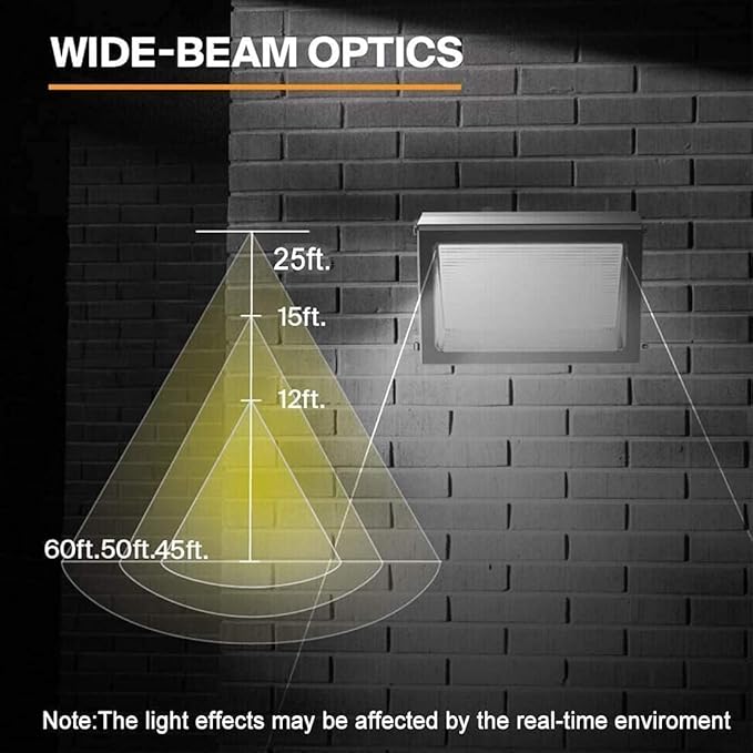 ledmo Wall Pack Light 150w Waterproof 5000K 21000lm 100-277V Equivalent Energy - Image 2