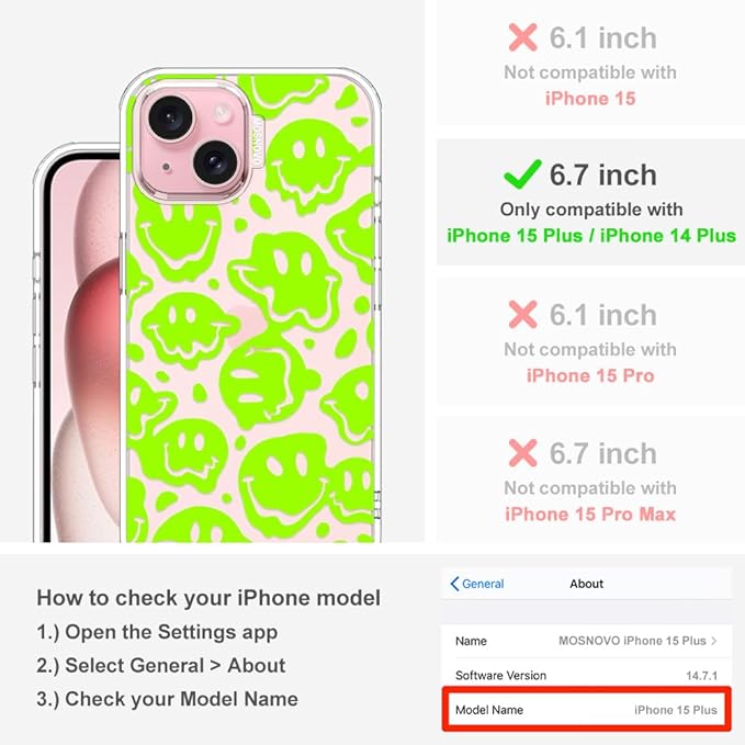MOSNOVO Case for iPhone 15 Plus/iPhone 14 Plus - Image 2