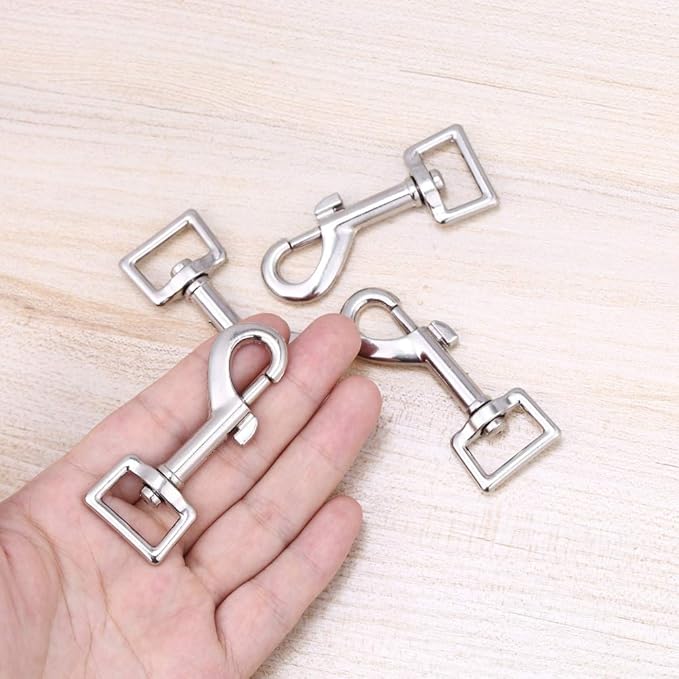 Swivel Snap Hooks, Lucky Goddness 5pcs Metal Heavy Duty Square Eye Clasp Buckle - Image 2