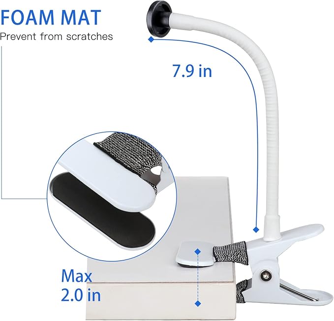 iTODOS 2 Pack Flexible Clip Clamp Mount - Image 7