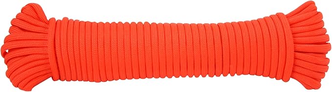 Coghlan's 50 ft Nylon Paracord, Neon Orange- Type III 550 Survival Rope - Image 2