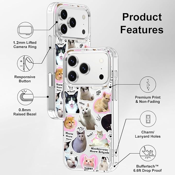 MOSNOVO for iPhone 17 Pro Case | Military Grade 6.6ft Drop Tested | Camera - Image 7