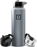 IRON °FLASK Camping & Hiking Hydration Flask - 40 oz Graphite by IronFlask
