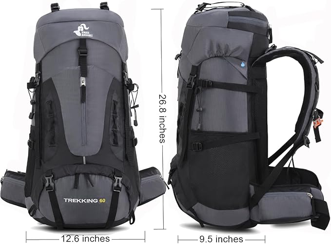 Bseash 60L Hiking Camping Backpack - Image 2