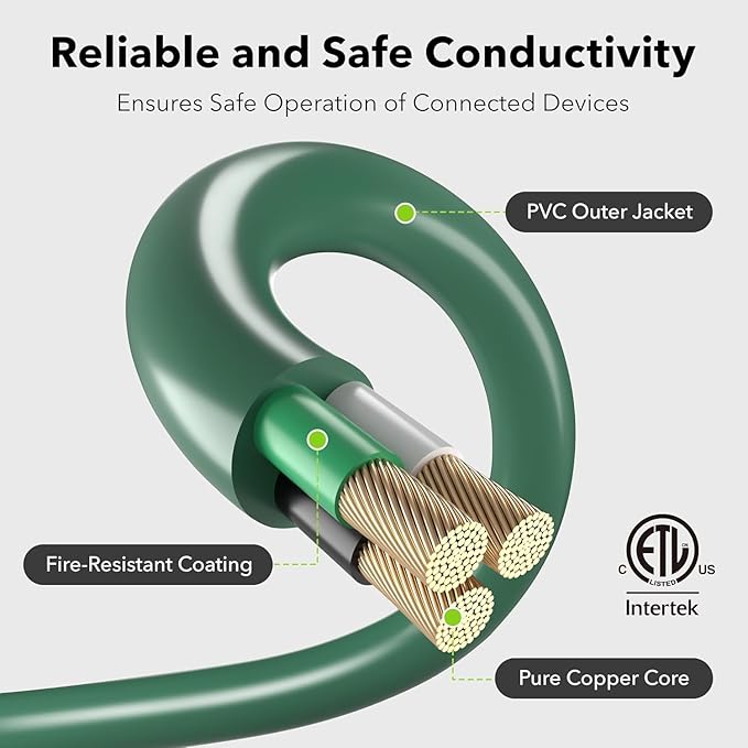 BN-LINK 2-Pack 10Ft Outdoor Extension Cord - Image 2