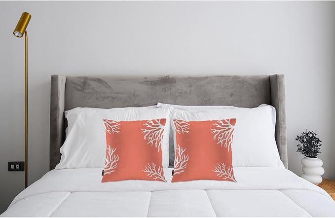 Swono Ocean Coral Farmhouse Throw Pillow Covers, Tropical Sea Coral Reef Nature - Image 3