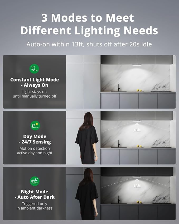 Bojim Wireless Ceiling Light Fixture Rechargeable Battery Operated Waterproof - Image 4