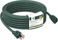 EP 50FT Green Outdoor Extension Cord, 16/3 SJTW Heavy Duty Waterproof, 3 Prong by ENERGYPRO