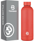 Insulated Water Bottle with Lid, 17 oz Reusable Leak-Proof Metal Stainless by TSAKBAM