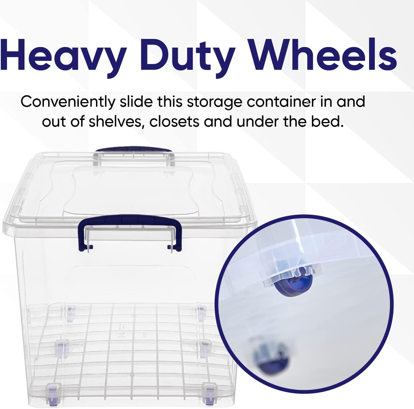 Superio Storage Bins with Lids, Clear Plastic Containers for Organizing, Stackable Totes, BPA Free, Odor Free, Organizer Boxes for Home, and Dorm (4 Pack, 44 Quart)