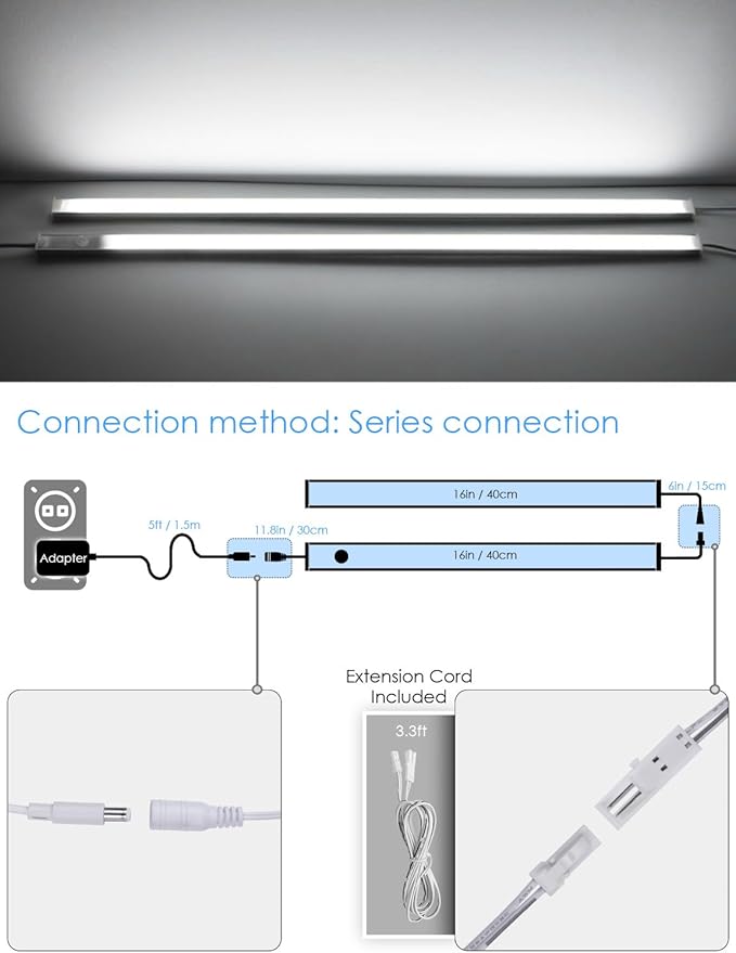 Motion Sensor Under Cabinet Lighting Indoor Plug in - Image 3