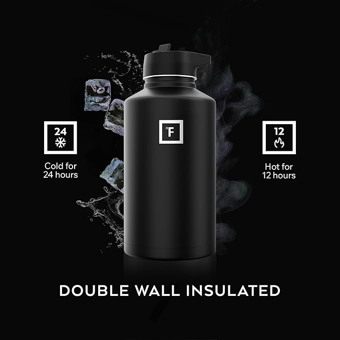 IRON °FLASK Camping & Hiking Hydration Flask - 64 oz Twilight Blue - Image 4