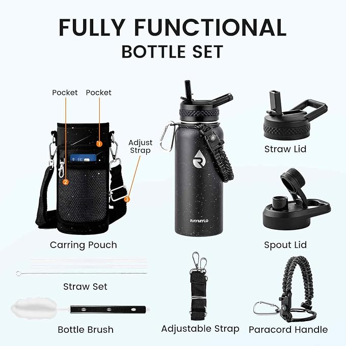 RAYMYLO Insulated Water Bottle 32 oz, Triple Wall Vacuum Stainless Steel - Image 7