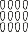 Black Carabiner Clip, Includes Mini 2 Inch Carbineers, Small 2.3" D Ring Clip by Unknown