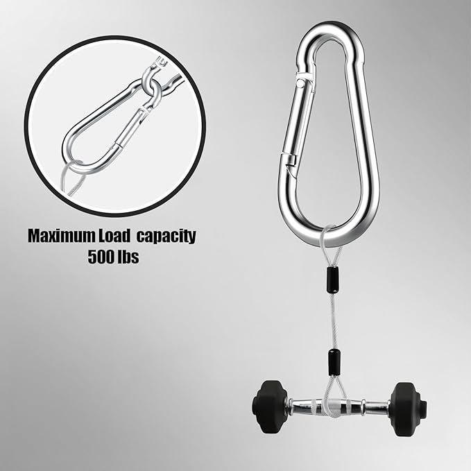 Heavy Duty Spring Snap Hook Carabiners Bulk, 500LB Capacity - Image 3