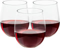 FOCUSLINE 32 Pack Plastic Wine Glasses Stemless, 12 Oz Crystal Clear Disposable by FOCUSLINE