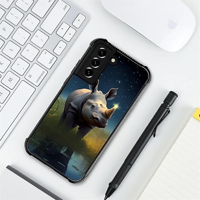 for Samsung Galaxy S21 FE Case, Rhino Water Marshes Pattern Graphic Design Girl - Image 7