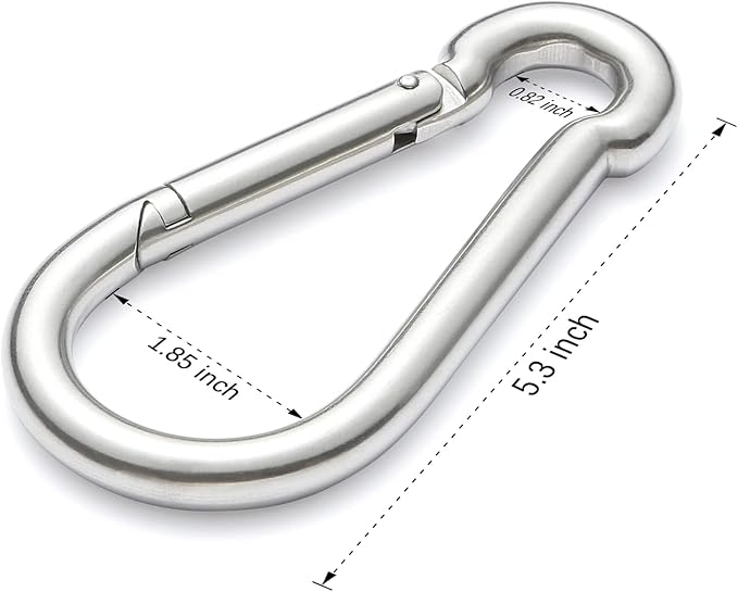 sprookber Stainless Steel Spring Snap Hook Carabiner - Image 2