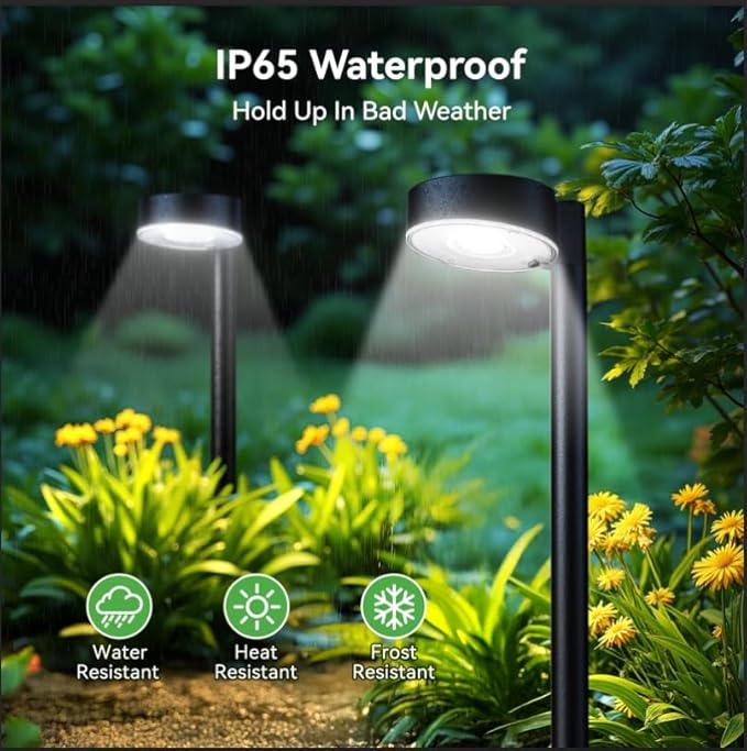 Ahaorigin 6 Pack Solar Pathway Lights Outdoor, 12 Brighter LED Solar Lights - Image 2