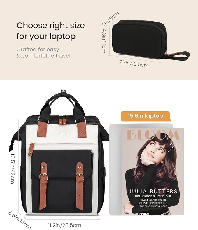 LOVEVOOK Laptop Backpack For Women, Teacher Work Computer Backpack - Image 7