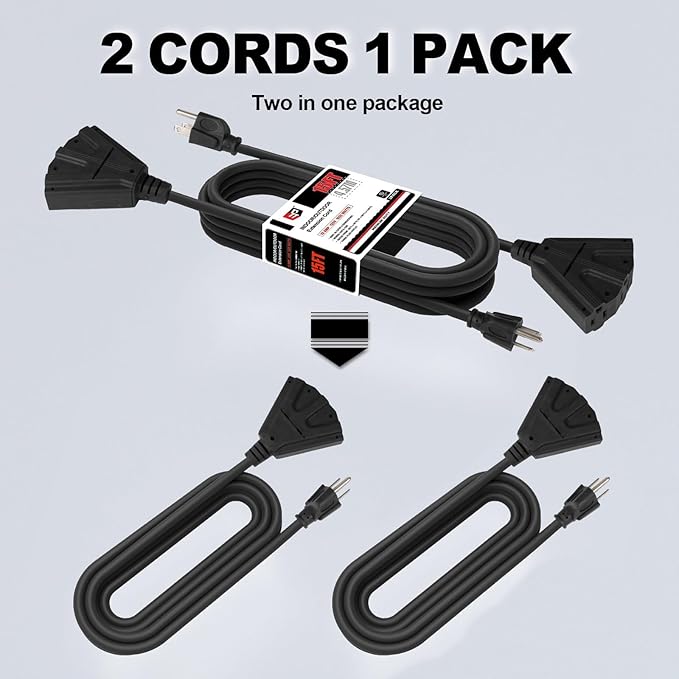 EP 2 Pack 15 Ft Outdoor Extension Cord - Image 3