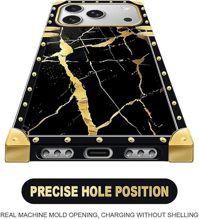 for iPhone 17 Pro Max Case Luxury Golden Decoration - Image 5