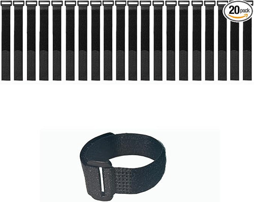 20 Pack 8 Inch Reusable Fastening Cable Ties and Cable Straps, Adjustable by Unknown