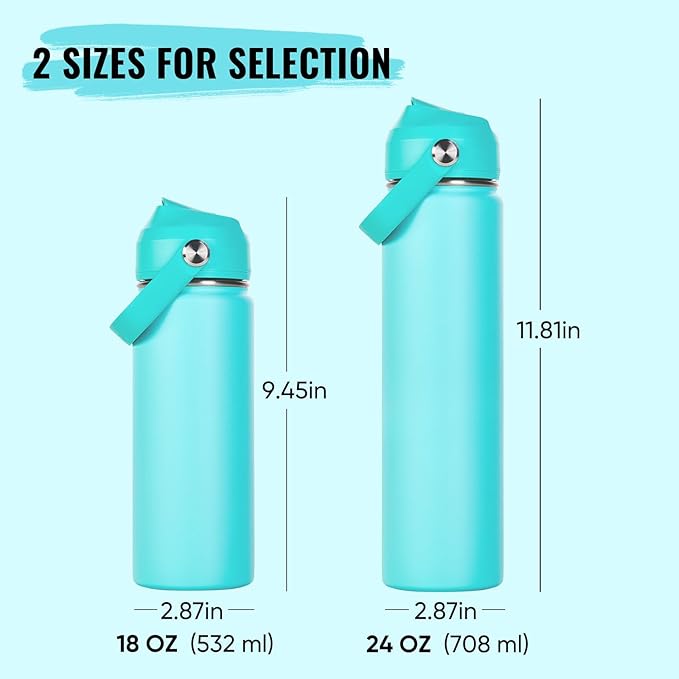 Fijinhom 24oz Insulated Stainless Steel Water Bottle, Wide Mouth Double Wall - Image 4